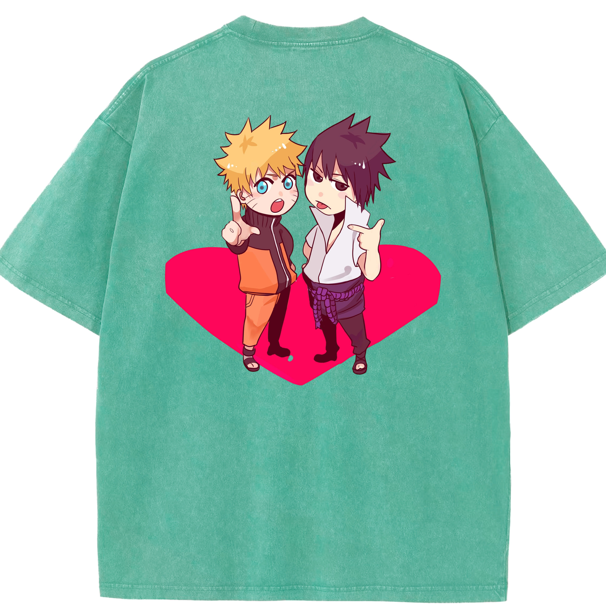 （画像用） NARUTO -ナルト- うずまき ナルト Uzumaki Naruto 綿100% ヴィンテージ風 半袖Tシャツ（背面プリント）